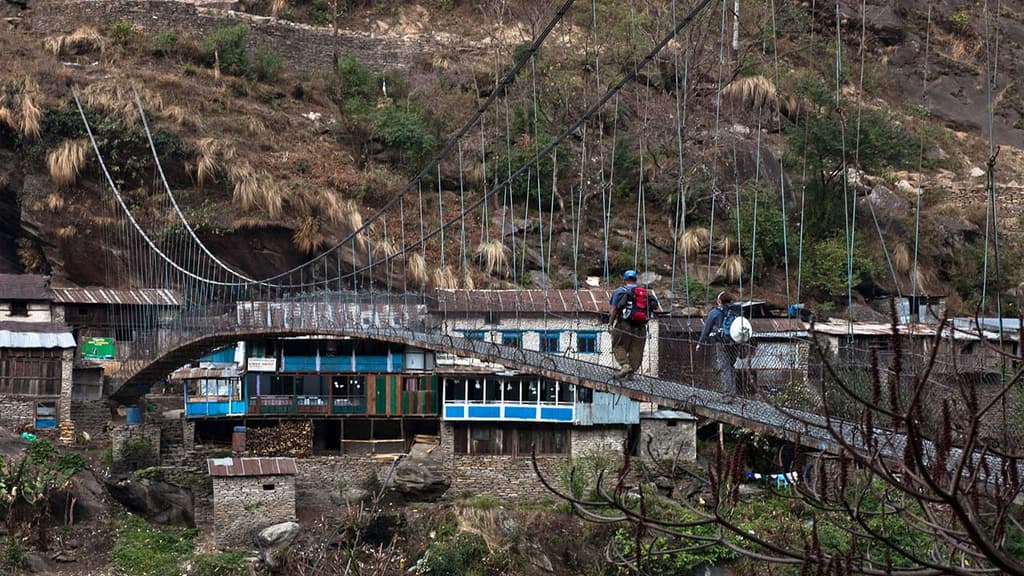 Suspension Bridge To Syange