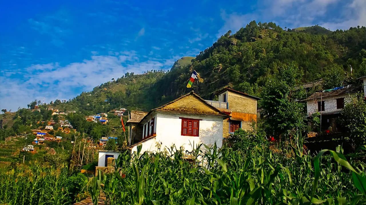 Traditional village house in Sirubari Village Trekking.